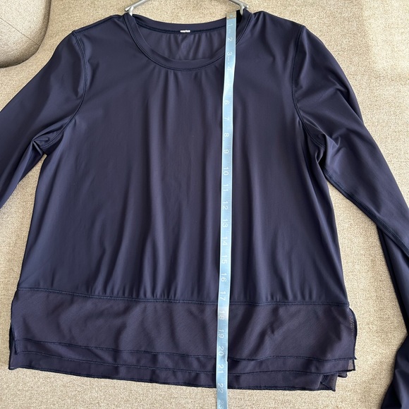 Lululemon Sole Training Long Sleeve Mesh Ruffle Top - Picture 6 of 7